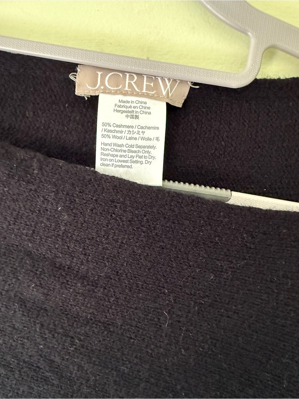J Crew Women’s Black Cashmere Wool Blend Poncho OS - Picture 4 of 4